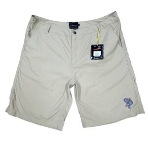 Chiliwear Khaki Saints Pitch Nylon Cargo Sport Shorts Mens 38